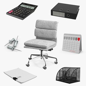 3D Office  Equipment Collection model