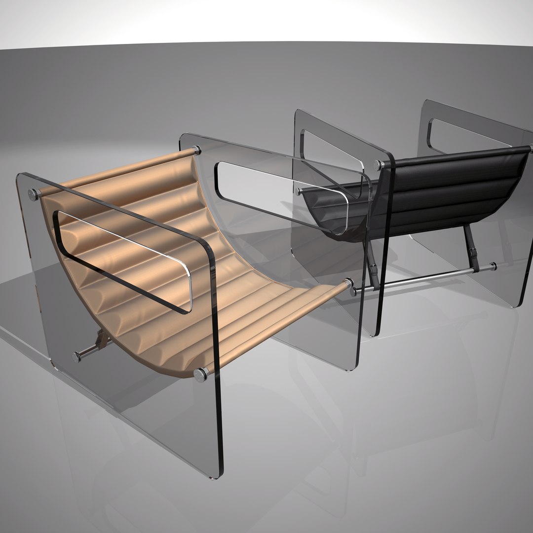Naked Glass Lounge Chairs 3d Model Turbosquid 1190022