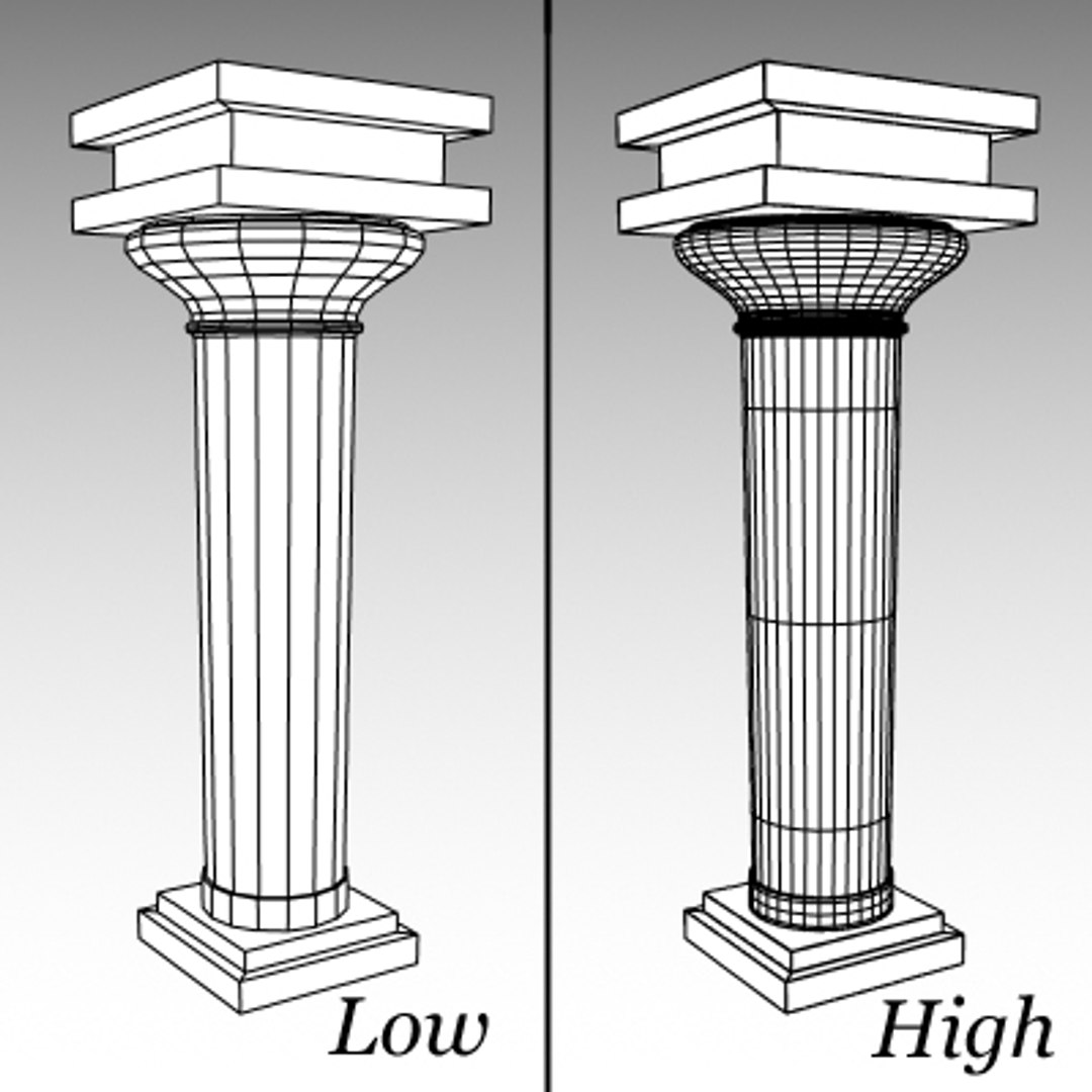 Free Obj Model Minoan Columns