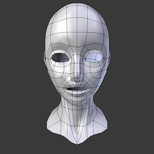 Low-poly Head Base Mesh