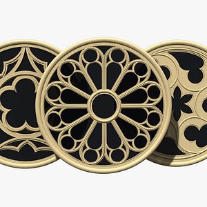 Rose Window Collection 3D model