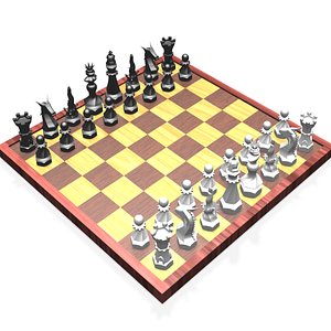 Fantasy Steampunk Chess figures