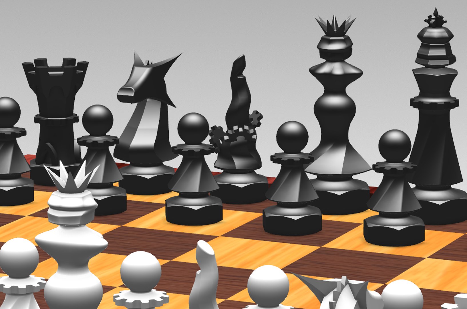 3D Fantasy Steampunk Chess Figures - TurboSquid 1915009