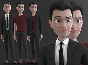 cartoon man - toon 3D model