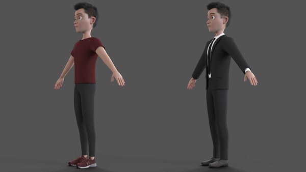 Cartoon man - toon 3D model - TurboSquid 1554873