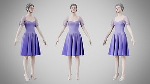 3D model Dress 09 Ube