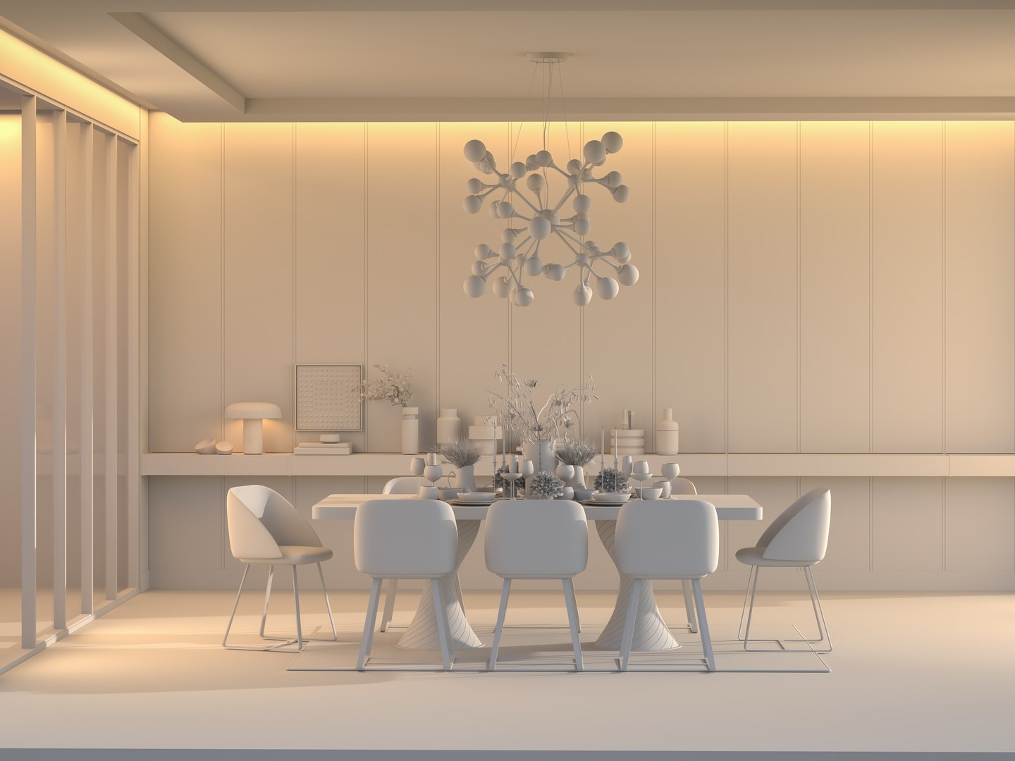 Stunning Interior Dining Room Realism 3D - TurboSquid 2251689