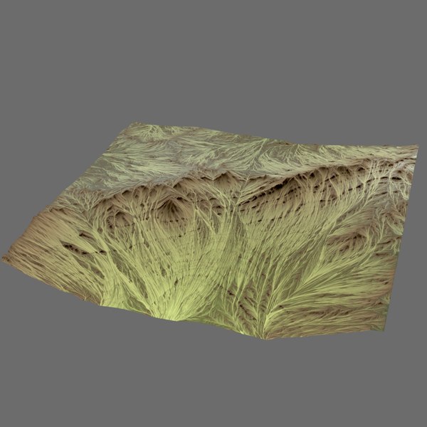 hills cliffs terrain 3d model