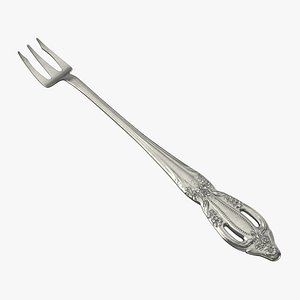 3D formal silverware fork small model
