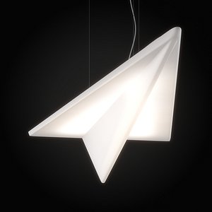 led lamp paper airplane 3ds free