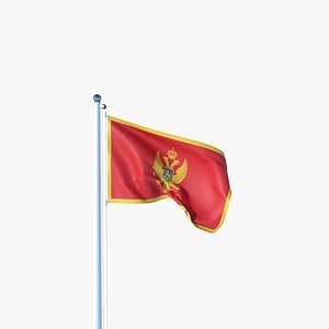 3D Animated Flag of Montenegro