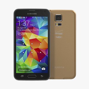 Samsung Galaxy S5 Gold 3D Model