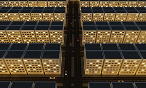 3D city block low-poly