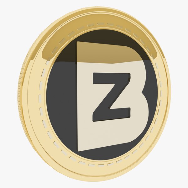 3D Bit Z Token Cryptocurrency Gold Coin model