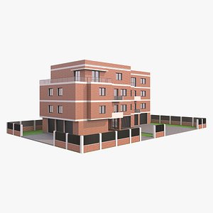 3D Brick House16 model