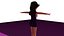 free low poly woman in dress 47