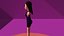 free low poly woman in dress 47