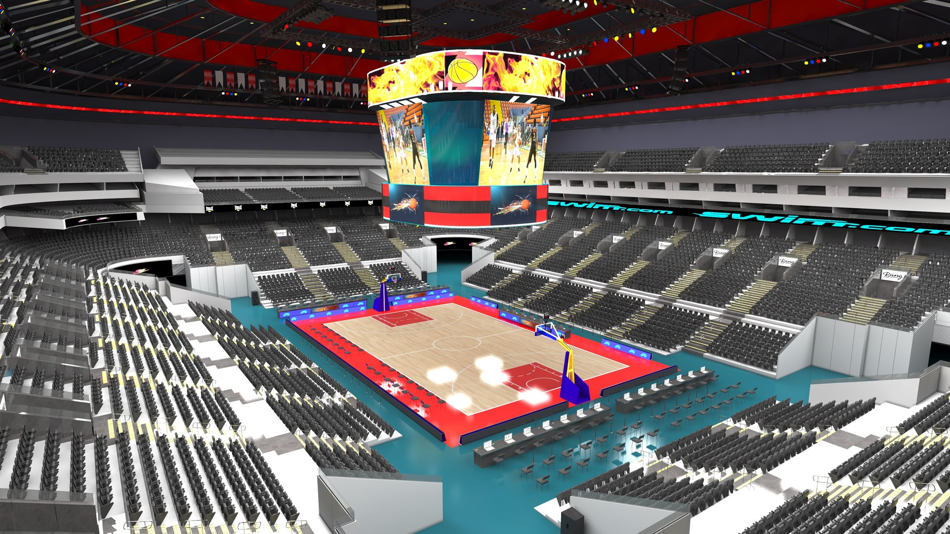 Basketball Arena 3D Model - TurboSquid 1734210