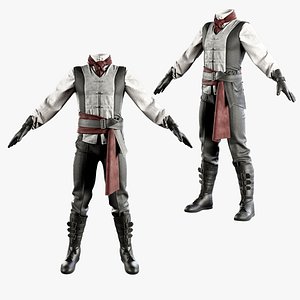 Men s Gothic Outfit 3D model