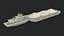 Push Boat Ship and Cargo Barge with Coal Load 3D model