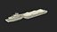 Push Boat Ship and Cargo Barge with Coal Load 3D model