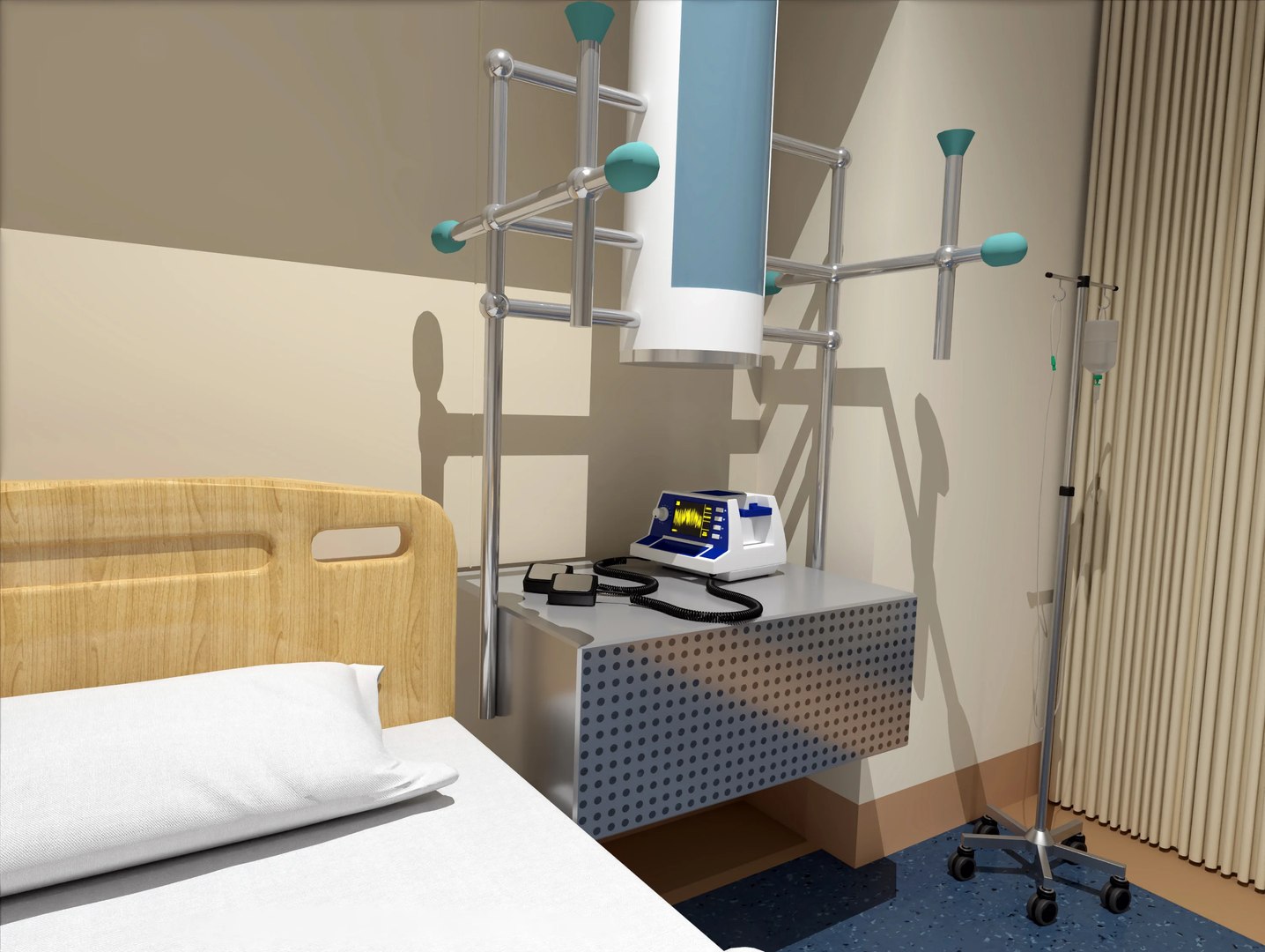 ICU Nurse Station - Hospital Room 3D Model 3D Model - TurboSquid 2223596