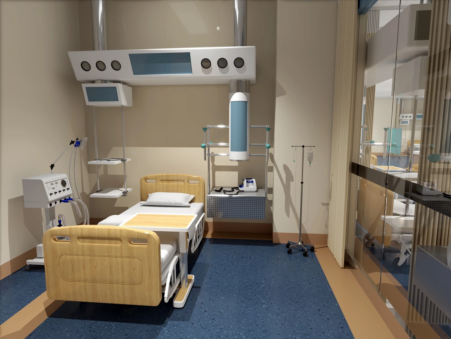 ICU Nurse Station - Hospital Room 3D Model 3D Model - TurboSquid 2223596