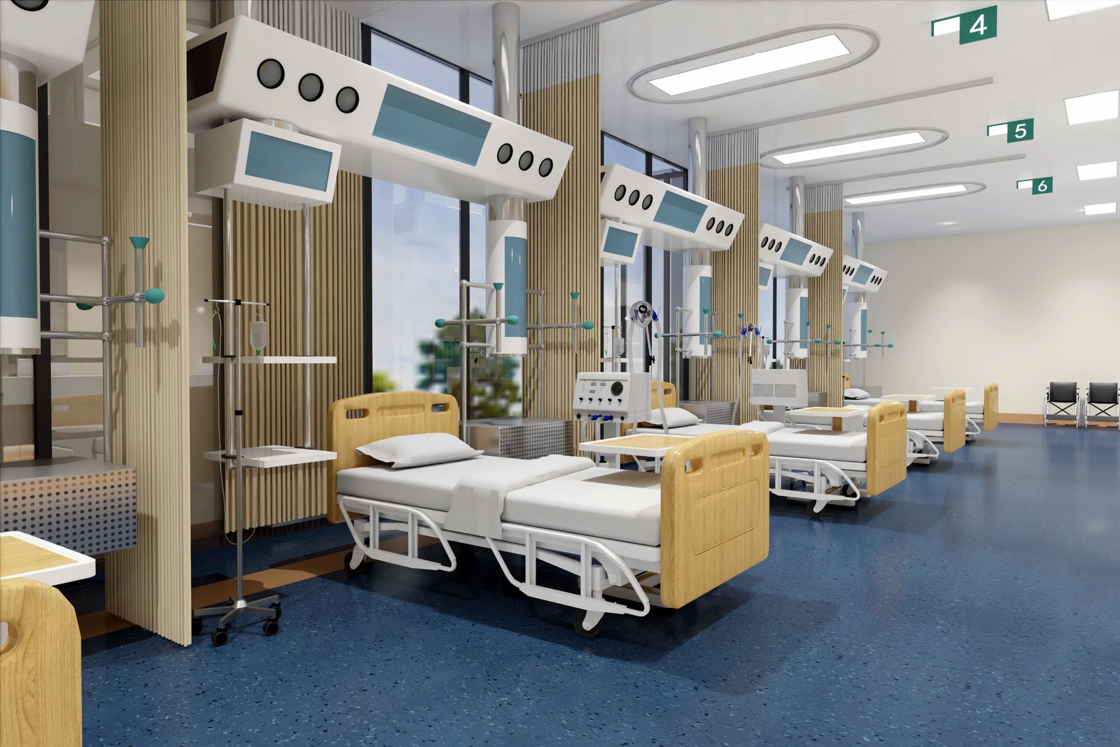 ICU Nurse Station - Hospital Room 3D Model 3D Model - TurboSquid 2223596