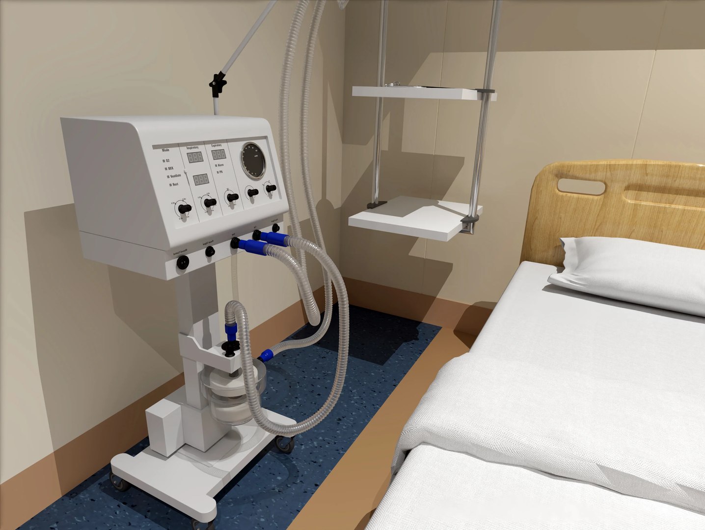 ICU Nurse Station - Hospital Room 3D Model 3D Model - TurboSquid 2223596