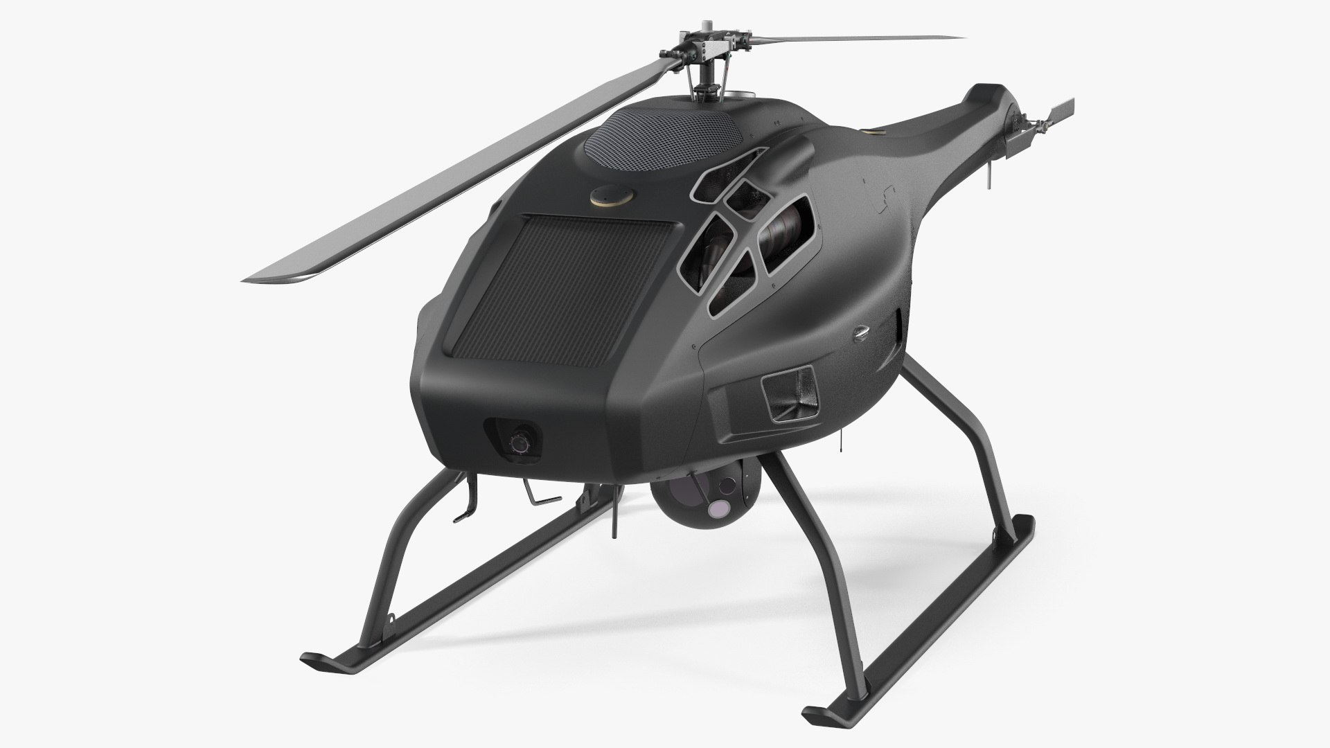 UAV Helicopter 3D model preview