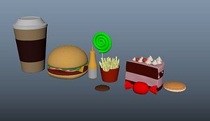 food burger french 3D