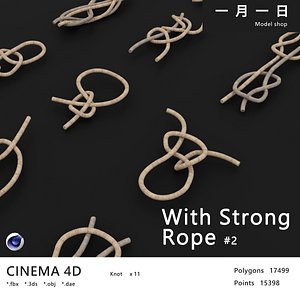 Strong Rope Knot 2 3D model