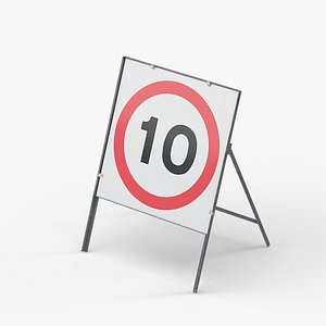 Speed Limit 10 Miles Square Road Sign