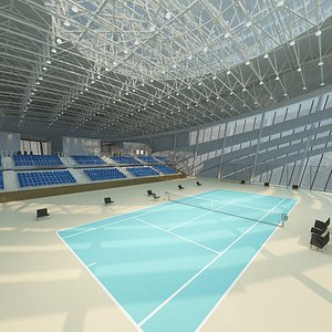 3D Indoor Tennis Stadium