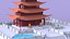 Temple bouddhiste (Low Poly)