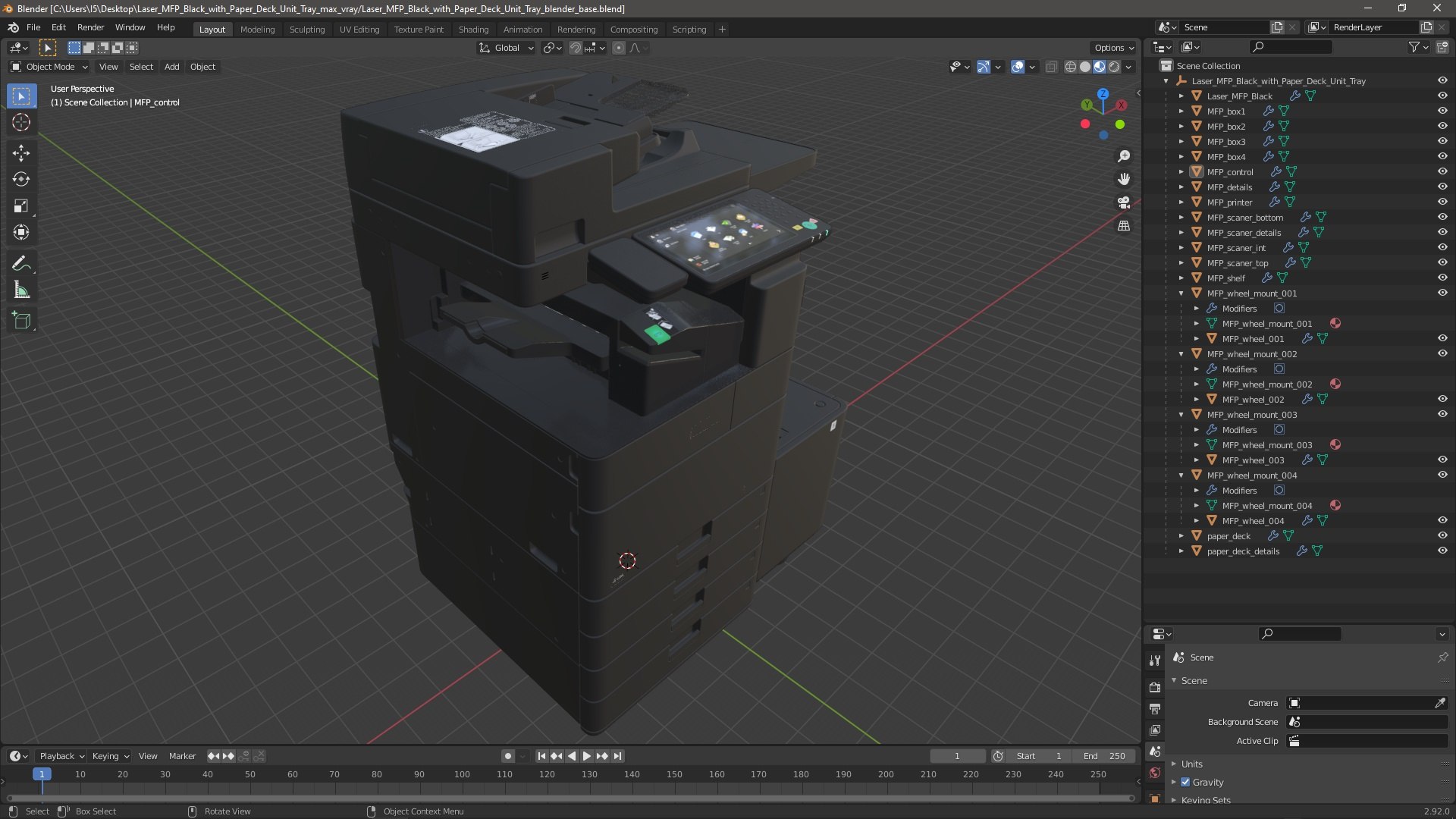 Laser MFP Black with Paper Deck Unit Tray model https://p.turbosquid.com/ts-thumb/dE/8MojSB/e4/lasermfpblackwithpaperdeckunittrayvray3dmodel023/jpg/1720414181/1920x1080/fit_q87/250874e8c2c1885418a8b815f737d433540c6b0d/lasermfpblackwithpaperdeckunittrayvray3dmodel023.jpg