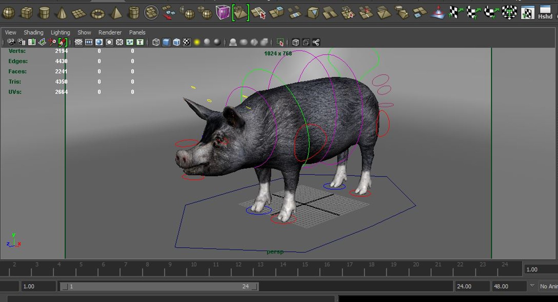 Pig rigged animation 3D model - TurboSquid 1212905