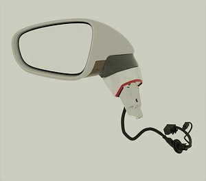 Fully Mechanical Side Mirror with Camera Cable System - Hyper-Detailed 3D Asset