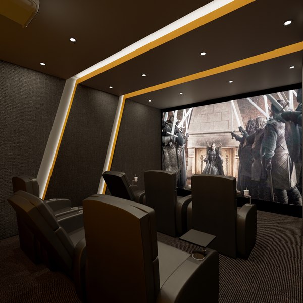 cinema-theater hall modelled 3d max