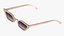 Gafas de sol estilo ojo de gato finas de color marrón claro vintage - Game Asset