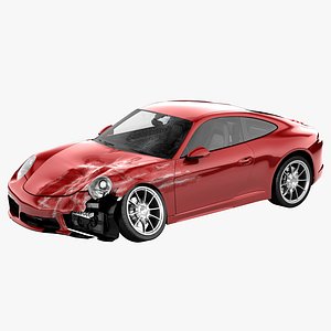 3ds crushed porsche 911 carrera