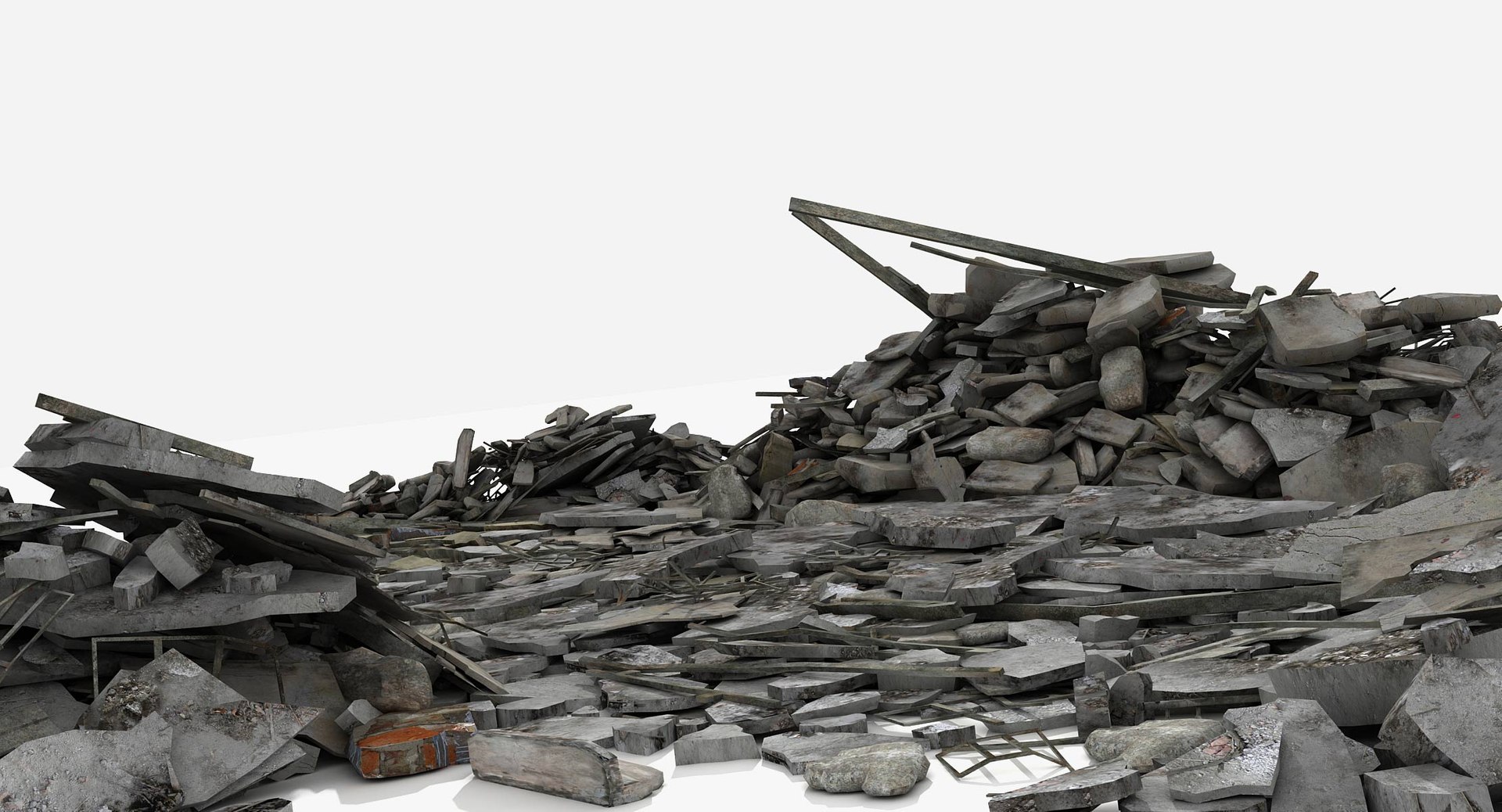 Heaps Debris Rubble Scene 3d Max