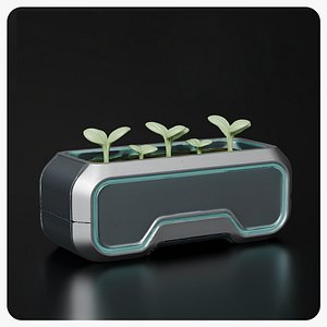Modern Futuristic Smart Planter 3D