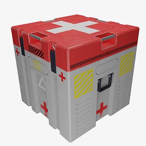 Crate SciFi First Aid Kit Low-poly