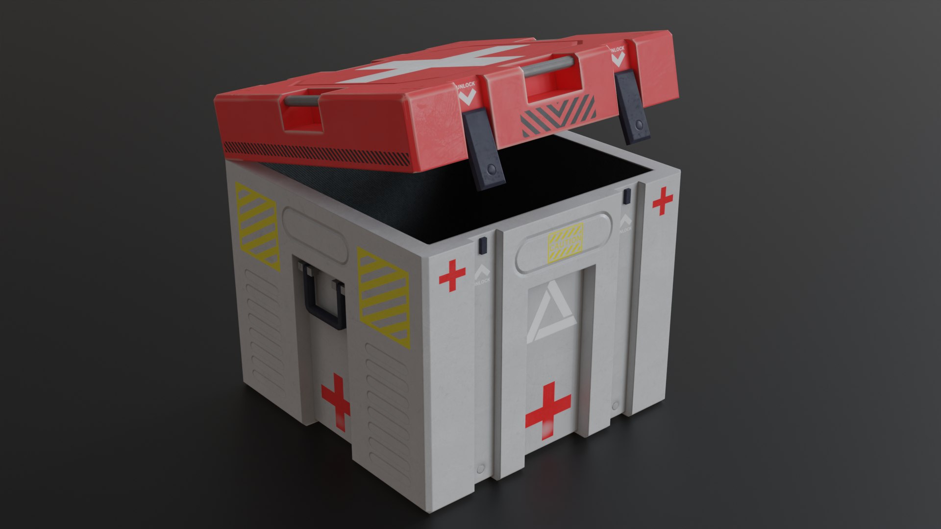 3D Crate SciFi First Aid Kit Low-poly - TurboSquid 1775191