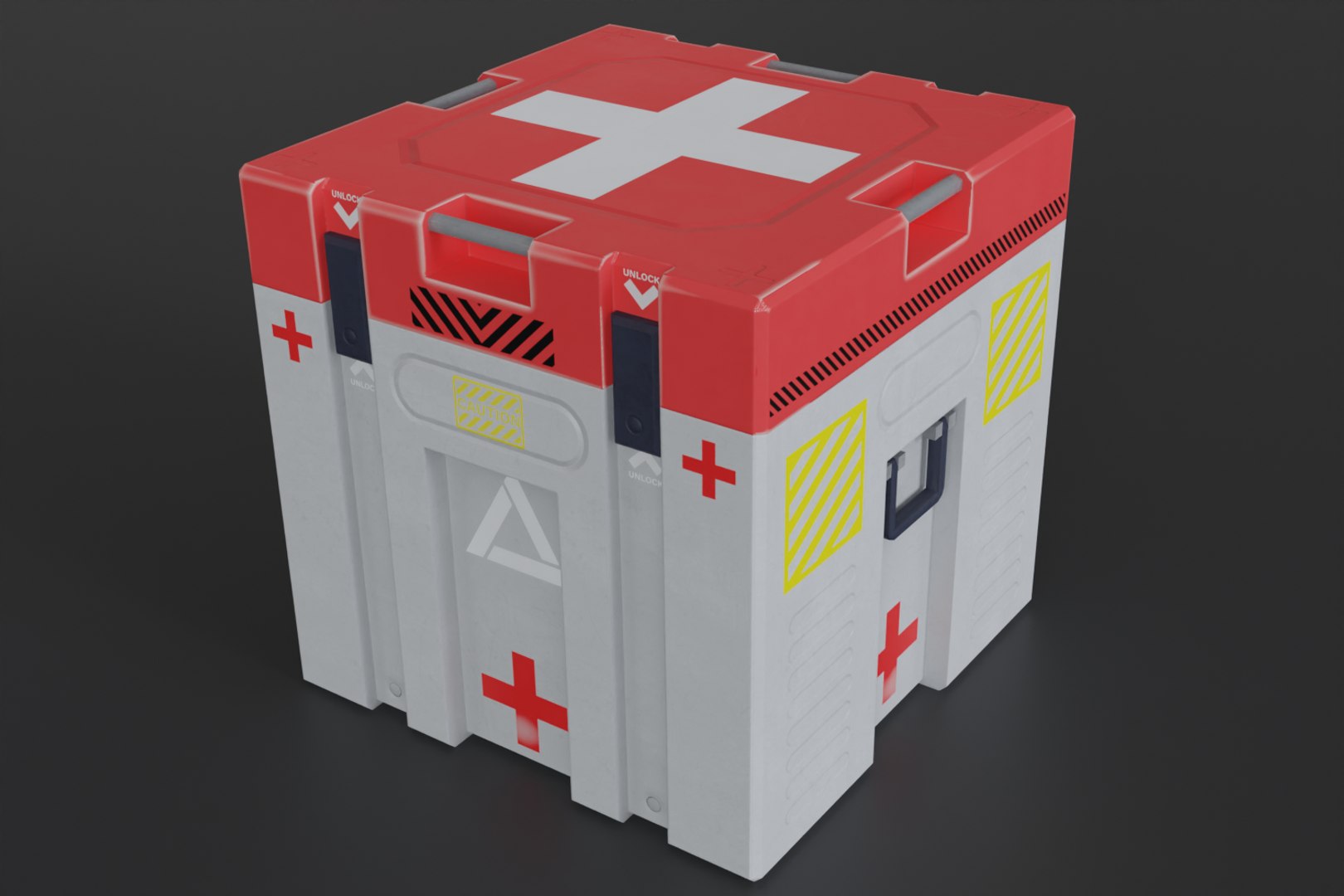 3D Crate SciFi First Aid Kit Low-poly - TurboSquid 1775191