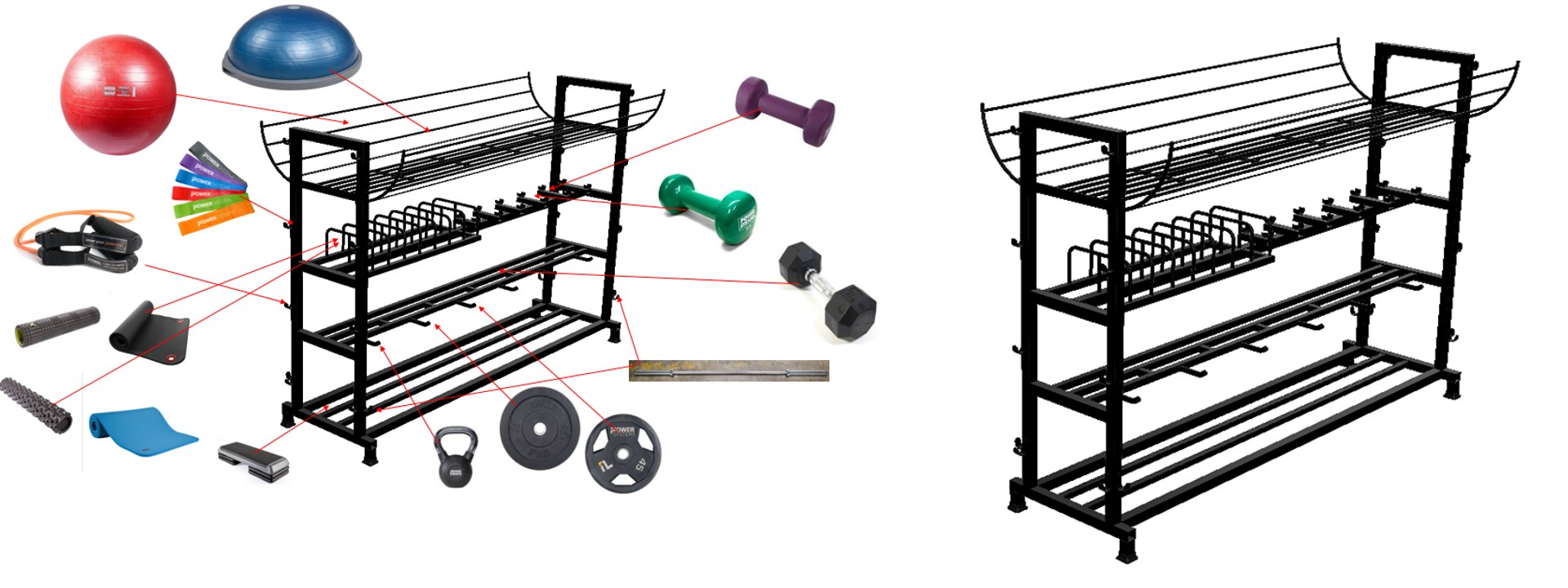 Gym Equipment Storage Rack Model - TurboSquid 1239095