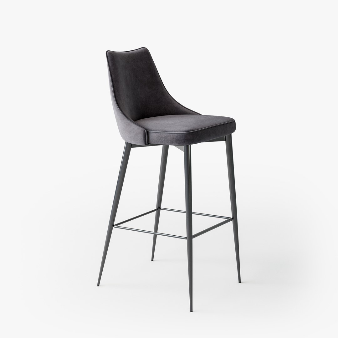 Bontempi Clara Barstool 3D Model - TurboSquid 1392975