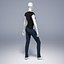 female jeans 3d model