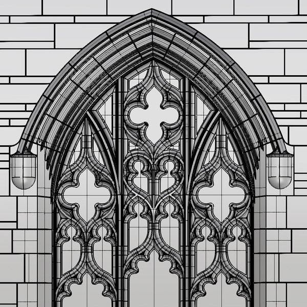 3ds arched gothic window